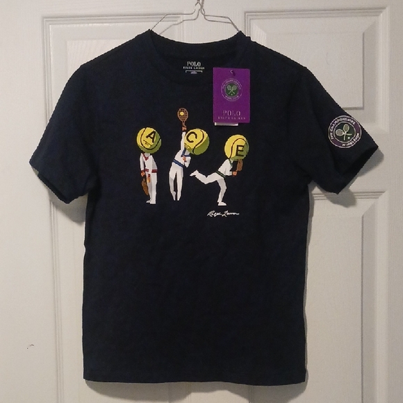 Polo by Ralph Lauren Kids Navy Tennis Graphic Tee - Picture 2 of 7